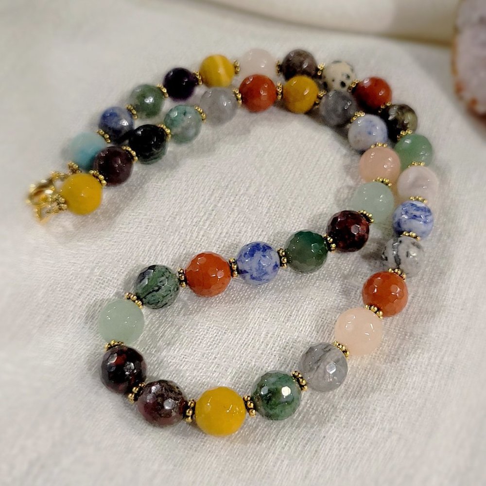 Faceted Multi-stone Mix Necklace